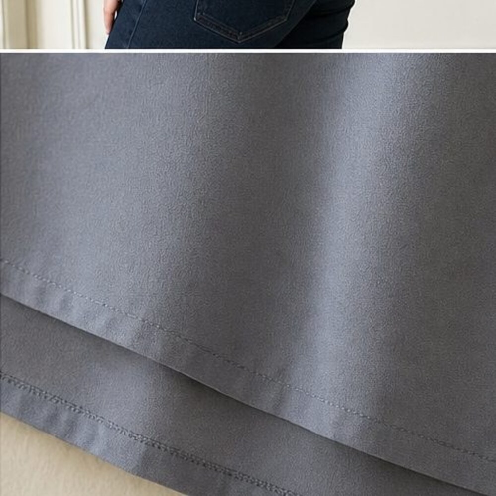 Gray Wrap Blouse - Picture 6 of 6